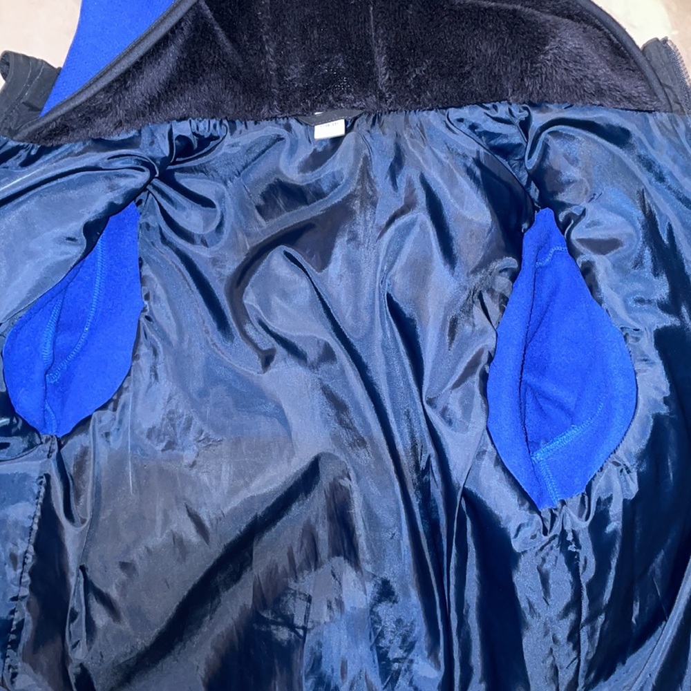 Old Navy Youth Lightweight Blue & Black Hooded Hybrid Jacket 10/12 - Picture 6 of 8